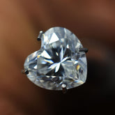 Moissanite Heart Cut 6 mm 1 Pcs CERTIFIED Loose Gemstone 0.70 Ct VVS1 D Color